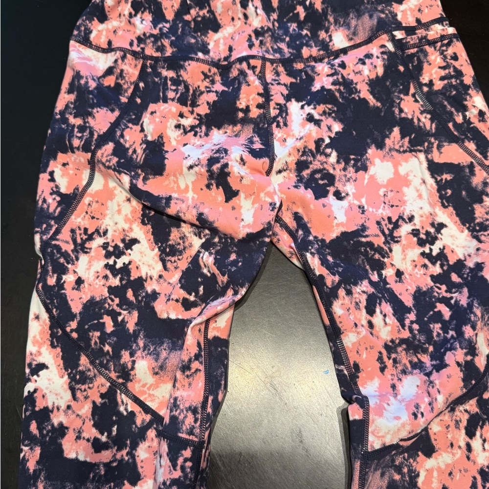 Sweaty Betty Pink and Blue Patterned Leggings